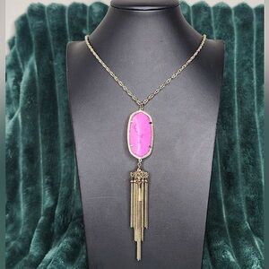 Kendra Scott Pink and Gold Necklace